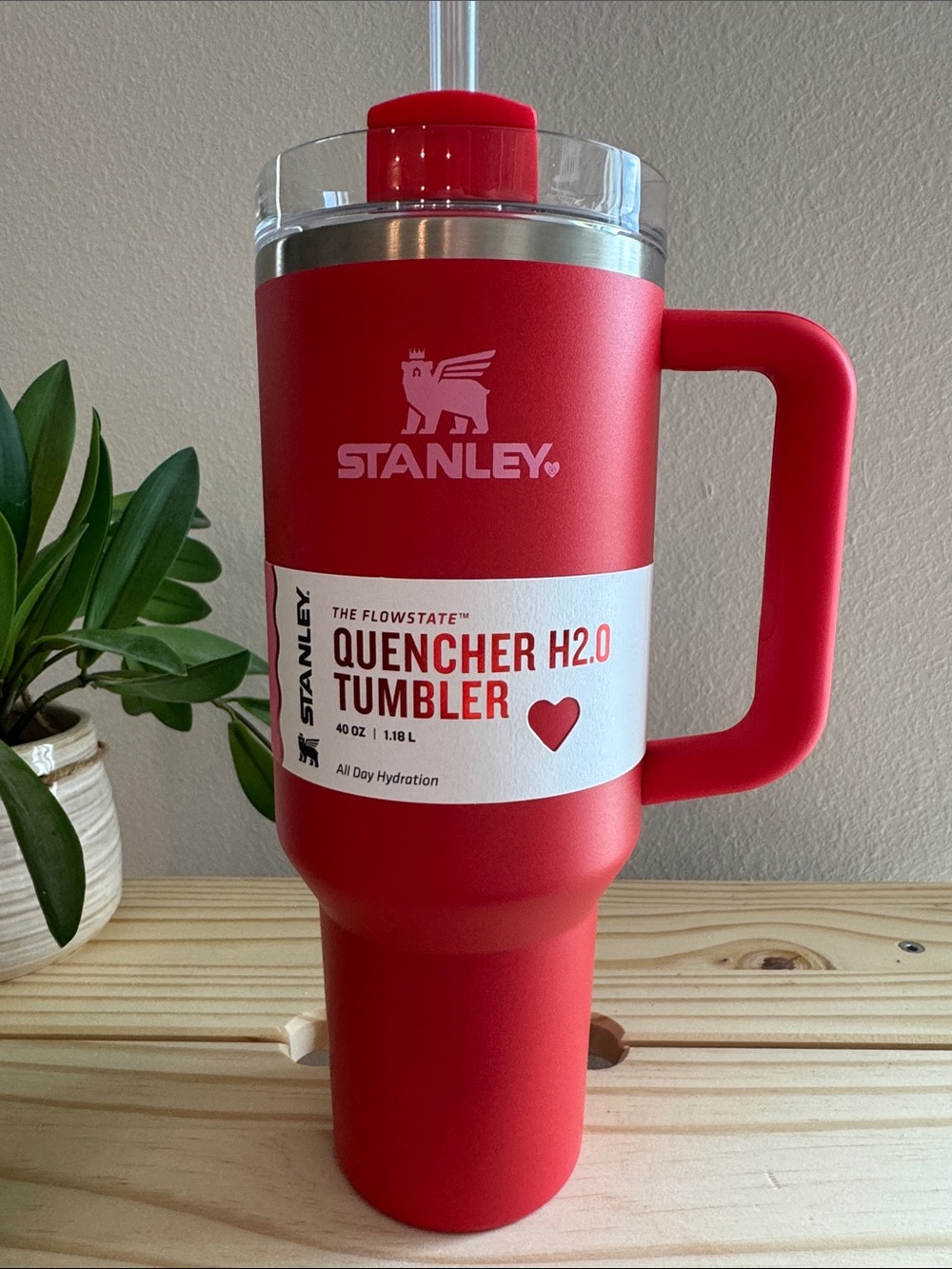 Limited edition Valentines Stanley Red Quencher H2.0 Tumbler